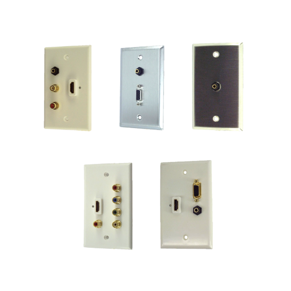 Wall Plates with Audio Speaker & Microphone Connectors